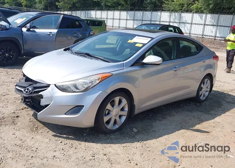 2013 Hyundai Elantra Limited z USA, uszkodzony, nr VIN 5NPDH4AE4DH251124